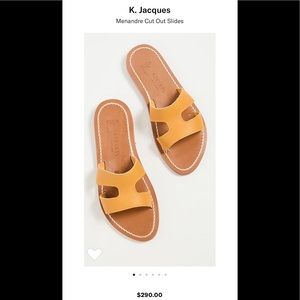 NWOT K. Jacques Menandre Cut Out Slides Color: Pul Mais